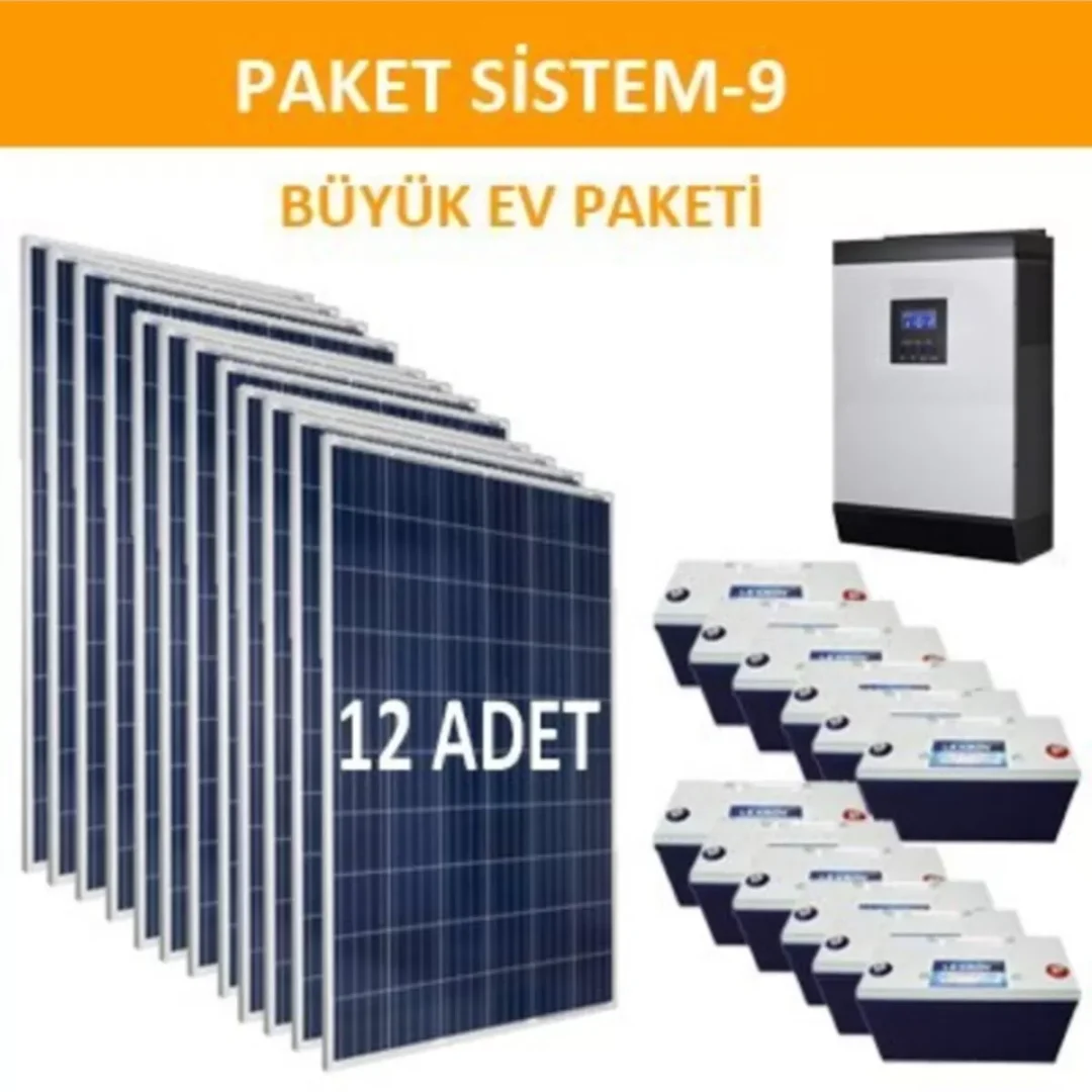 Lexron Büyük Bağ Evi Solar Paketi 5kva Mppt Inverter 280w Panel Paket 9 PKT9