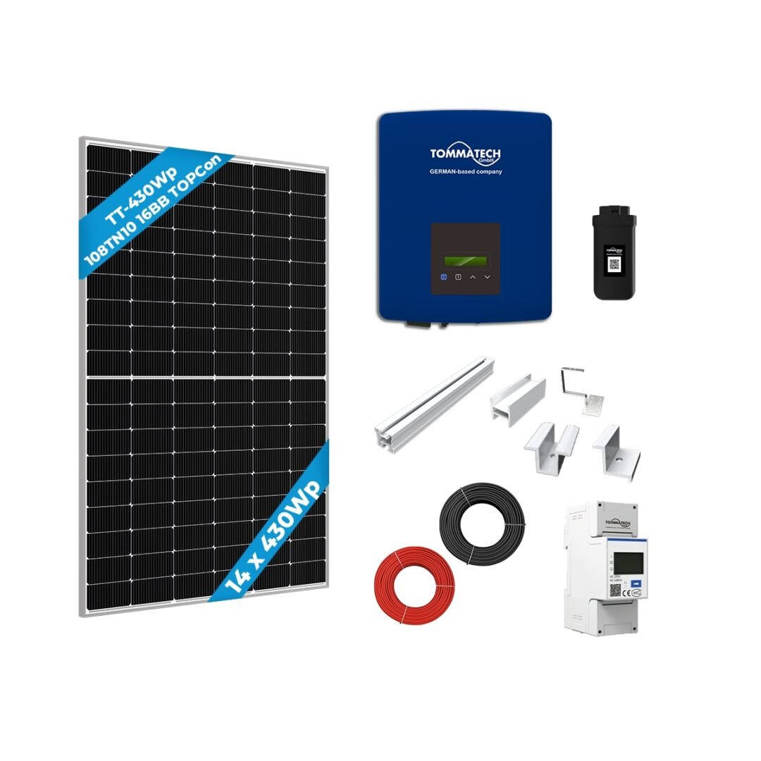 Tek Faz 5kWe On-Grid Large Güneş Enerji Paketi